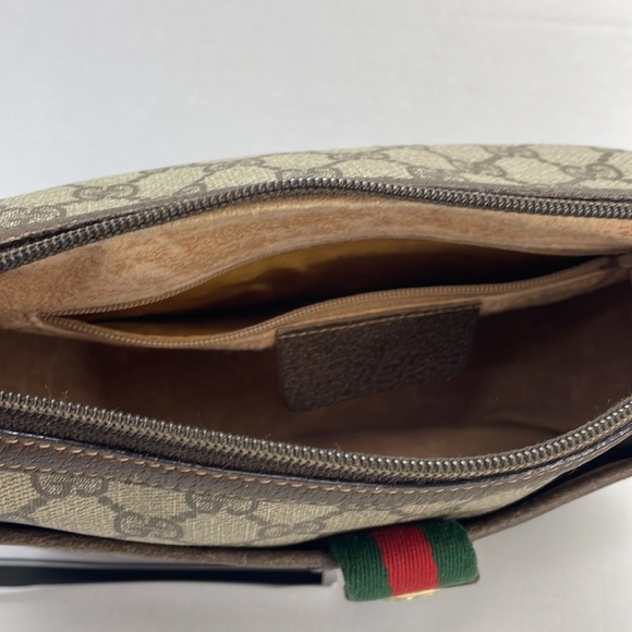 Authentic GUCCI vintage Sherry line coated canvas Crossbody bag w/ COA - Picture 10 of 13